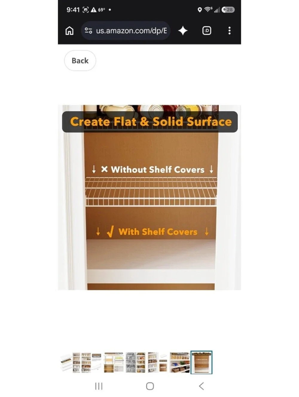 SpaceAid Wire Shelf Covers for Pantry Rack, 30